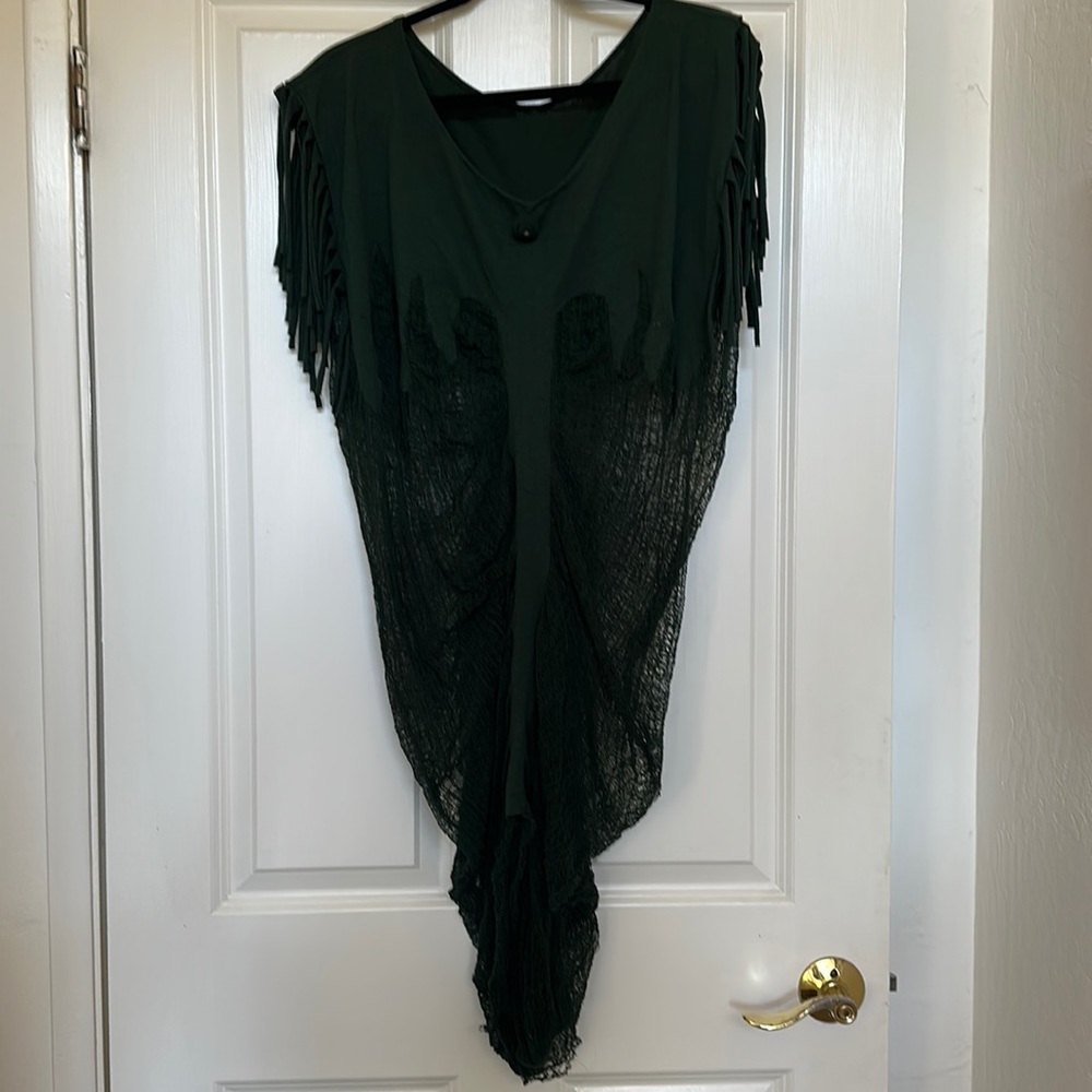 Rebeltude shredded green fairy dress size m